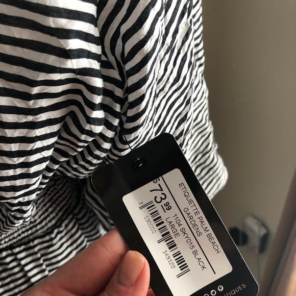 Etiquette Black & White stripped Jumpsuit - Picture 10 of 10